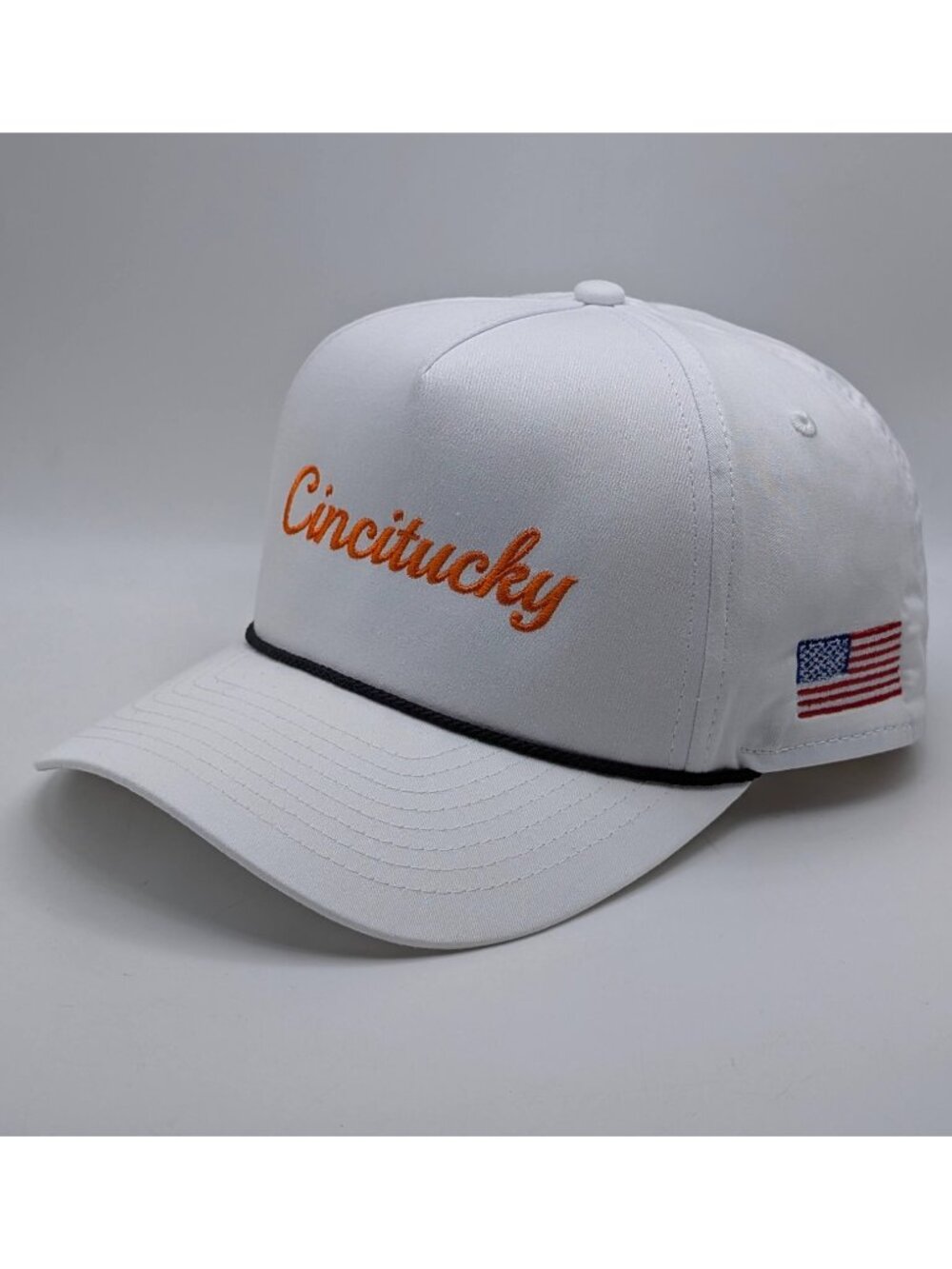 Cincitucky Hat Snapback Golf Rope White Script Imperial Kentucky Cincinnati NKY